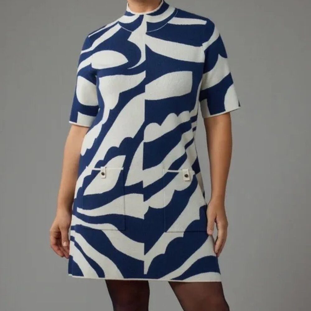 The Annalise Mock-Neck Mini Sweater Dress by Maeve - 2x